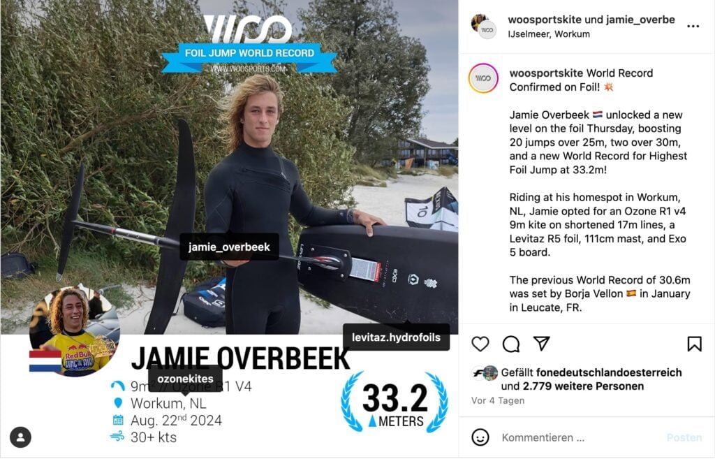 Jamie Overbeek Woo Foil World Record